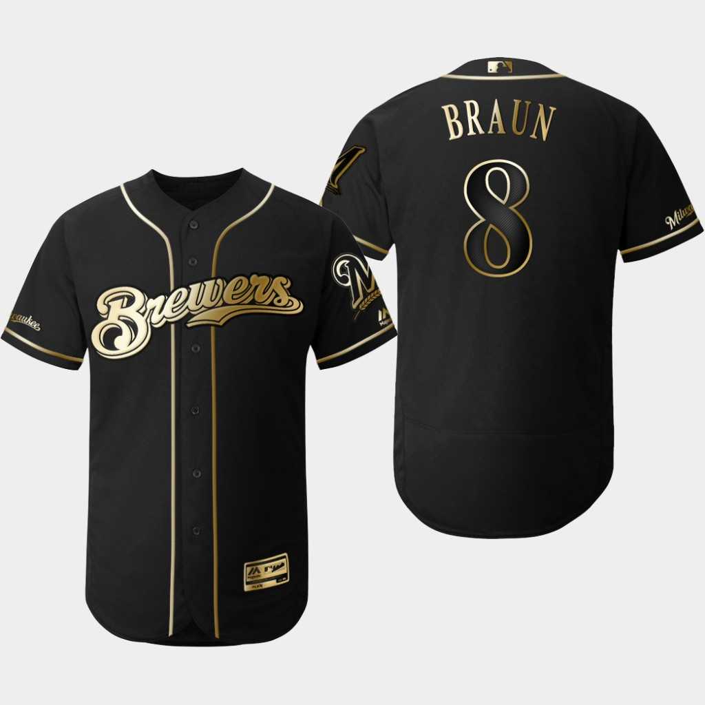 Brewers 8 Ryan Braun Black Gold Flexbase Jersey Dzhi,We sell and wholesale Brewers 8 Ryan Braun Black Gold Flexbase Jersey Dzhi on line form chian!